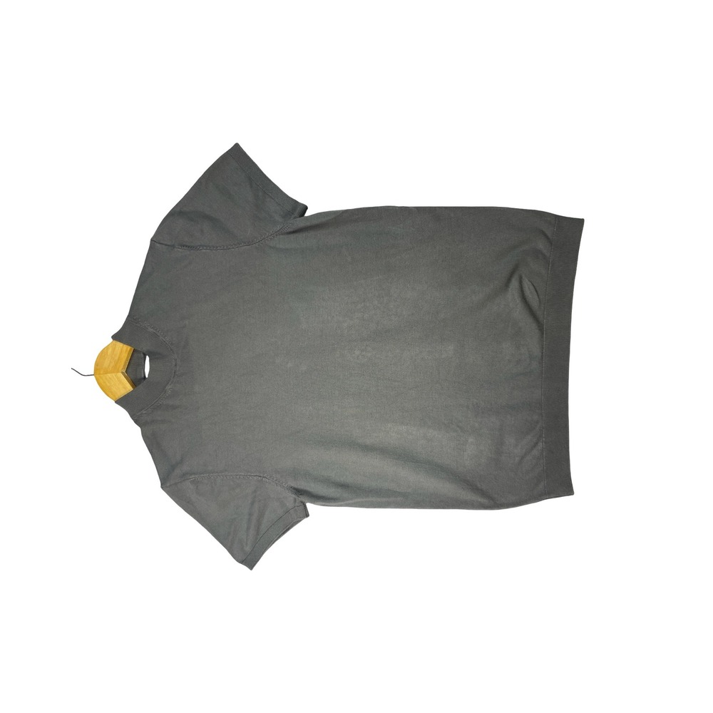 Zara Ribbed Mock Neck Knit Top L Green Gray  Fitted Minimalist Classic Layer - Picture 3 of 7